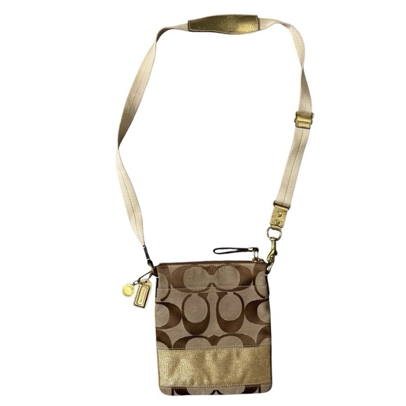 Coach Handbags - Coach Signature 40758 Swingpack Crossbody Shoulder Handbag Purse
